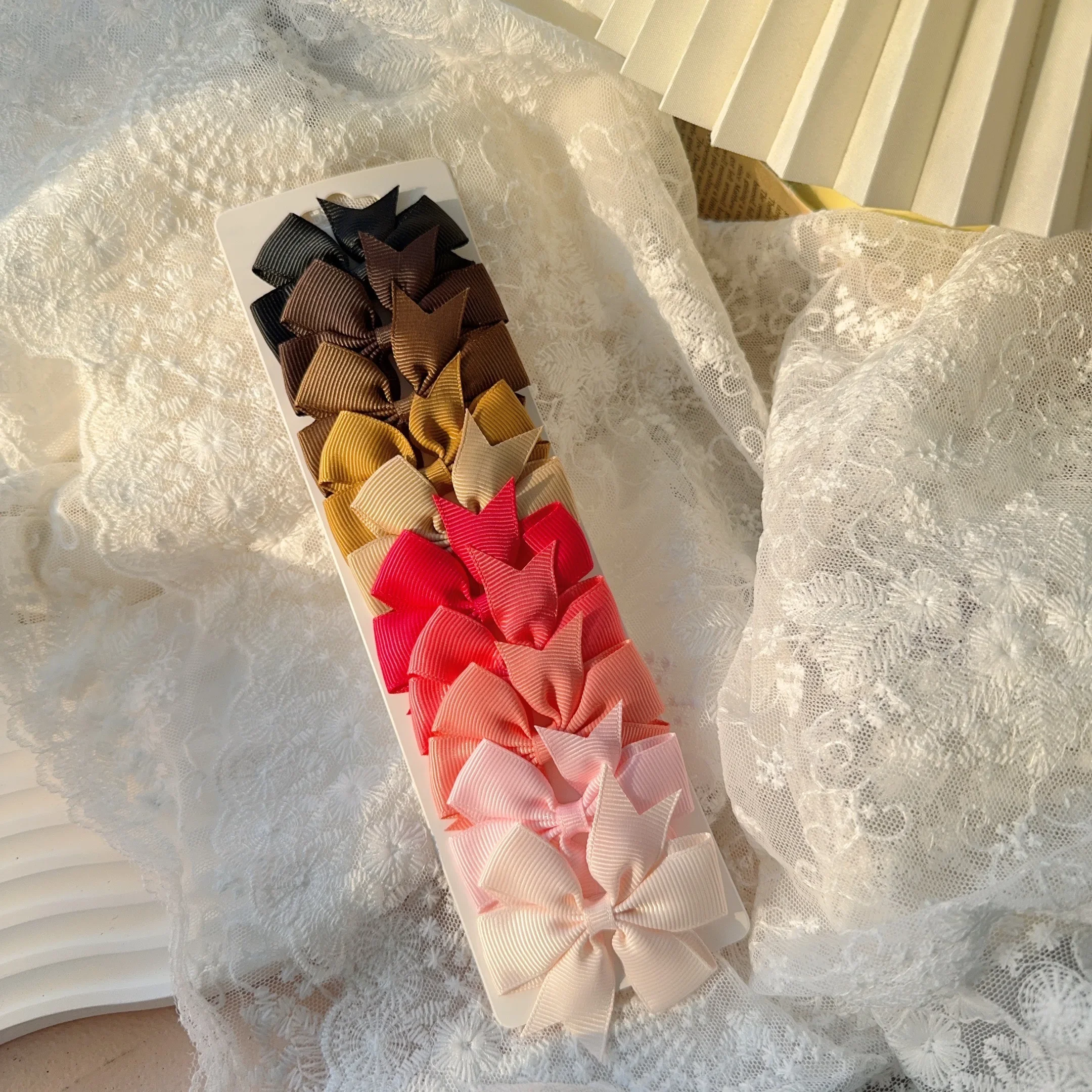 6-10Pcs/set Candy Colored Ribbon Bow Hair Clip Cute Bow Hair Clip For Girls Children's Hair Accessories - Image 5