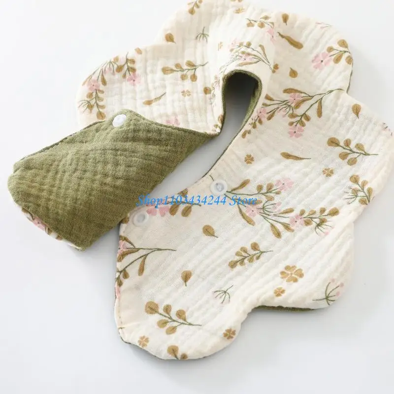 6-layer Baby Bib for Newborns Cotton Burp Cloth Soft & Breathable Drooling Bib Infants Teething Bib for Feeding Hour - Image 2