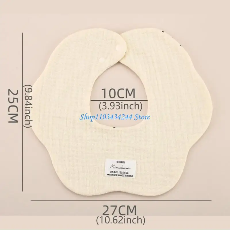 6-layer Baby Bib for Newborns Cotton Burp Cloth Soft & Breathable Drooling Bib Infants Teething Bib for Feeding Hour - Image 6