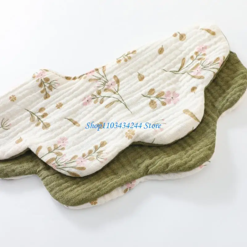 6-layer Baby Bib for Newborns Cotton Burp Cloth Soft & Breathable Drooling Bib Infants Teething Bib for Feeding Hour - Image 4