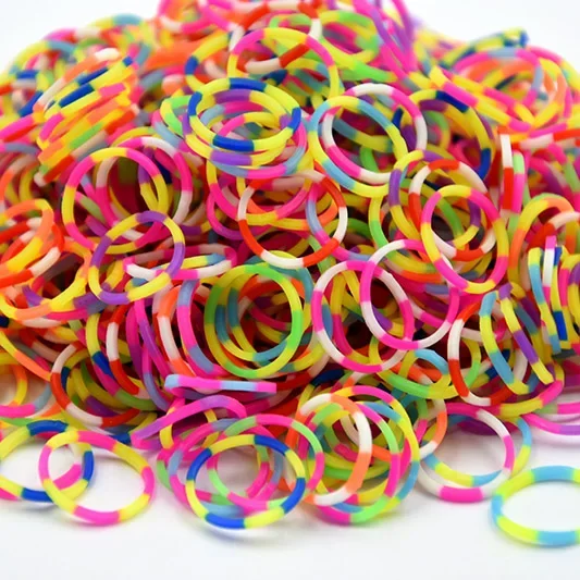 600 Pcs DIY Toys Rubber Bands Bracelet for Kids or Hair Rubber Loom Bands Refill Rubber Band Make Woven Bracelet DIY Christmas - Image 4