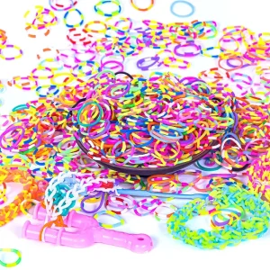 600PCS Rainbow Mega Refill Rubber Bands Bracelets Bands Party Favor Arts & Crafts, DIY Toys for Girls