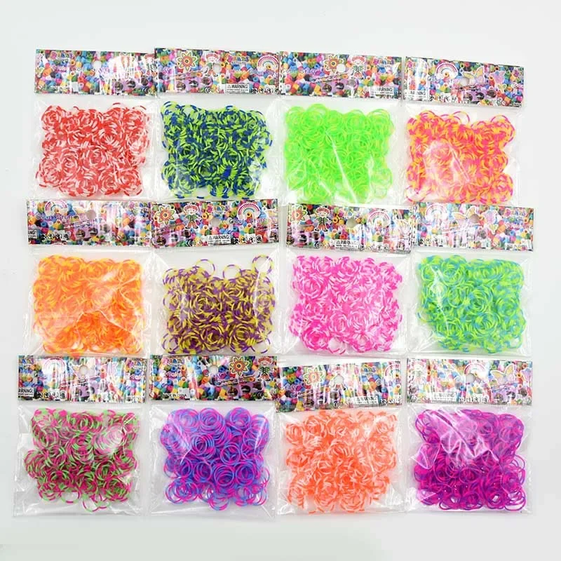 600Pcs Color Rubble Loom Bands Bracelets Kit Girl Gift Elastic Weaving Lacing Toy Craft DIY Jewelry Making Accessories Supplies - Image 4