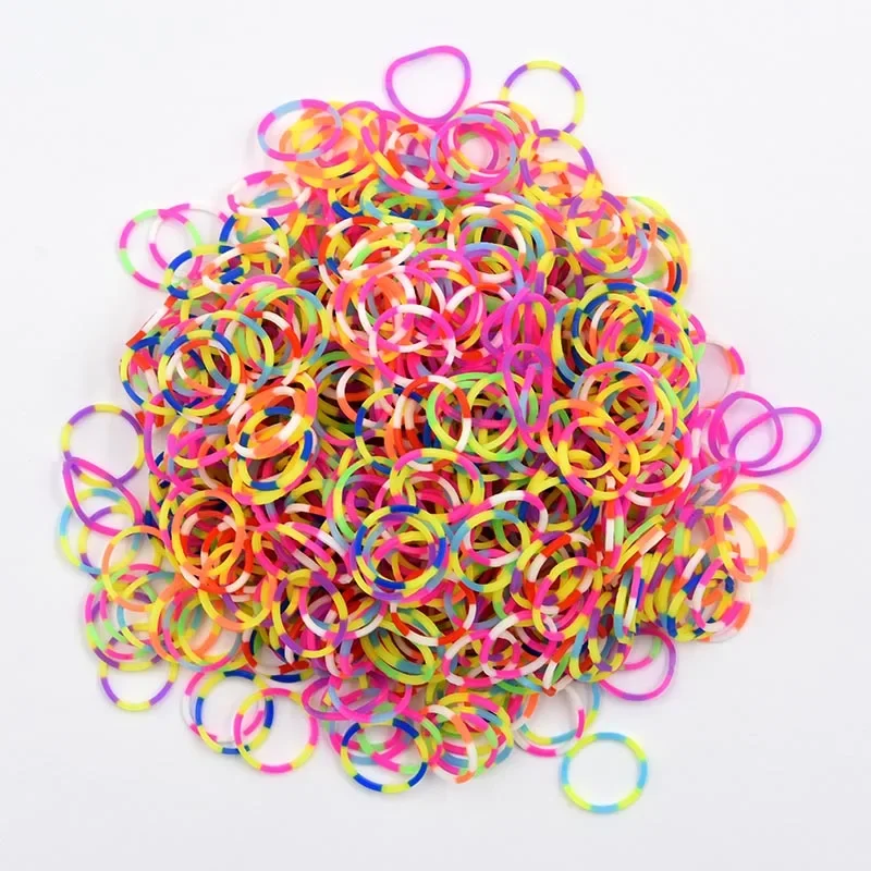 600Pcs Color Rubble Loom Bands Bracelets Kit Girl Gift Elastic Weaving Lacing Toy Craft DIY Jewelry Making Accessories Supplies - Image 6