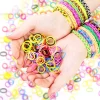 600pcs Colorful Rubber Loom Bands Kit DIY Craft Gift Set - Elastic Band Loom for Making Bracelets Children's Ed