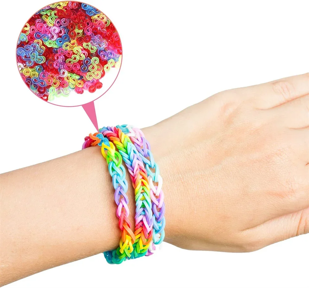 600pcs Elastic Rubber Loom Bands Wrist Woven Necklaces Bracelets For DIY Girls Children Party Toy Gift Craft Jewelry Making - Image 6