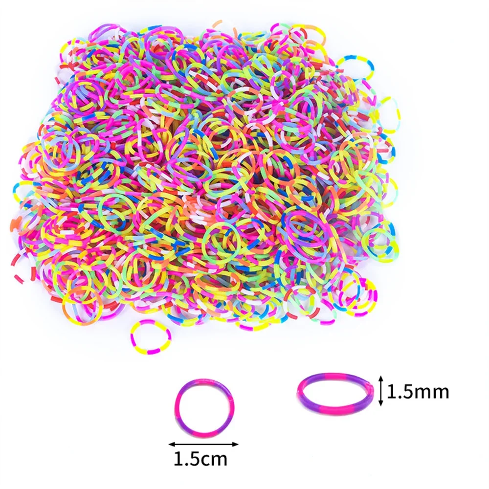 600pcs Elastic Rubber Loom Bands Wrist Woven Necklaces Bracelets For DIY Girls Children Party Toy Gift Craft Jewelry Making - Image 3
