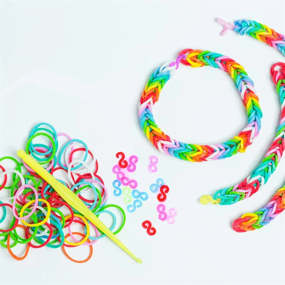600pcs Elastic Rubber Loom Bands Wrist Woven Necklaces Bracelets For DIY Girls Children Party Toy Gift Craft Jewelry Making - Image 5