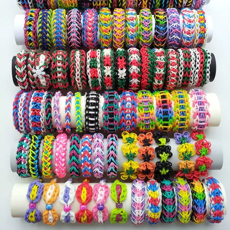 600pcs Loom Rubber Band Bracelet Making Kit with Tools Crochet Hooks for Jewelry Making Kids Bracelet Weaving DIY Crafting Tools - Image 6