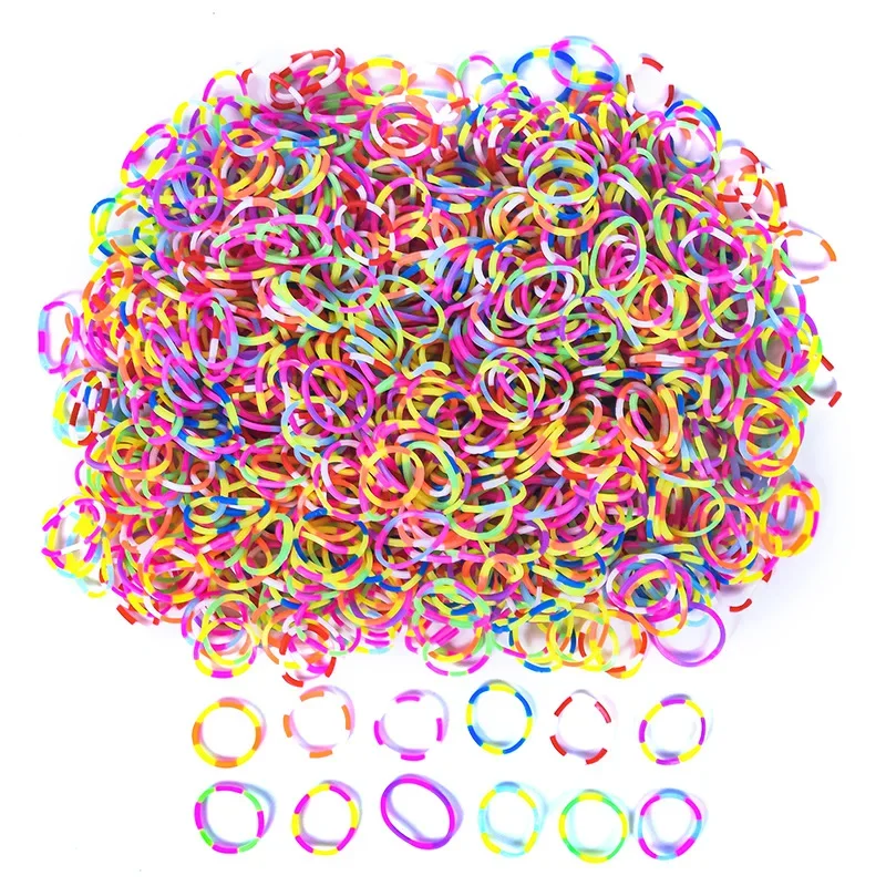 600pcs Loom Rubber Band Bracelet Making Kit with Tools Crochet Hooks for Jewelry Making Kids Bracelet Weaving DIY Crafting Tools - Image 3