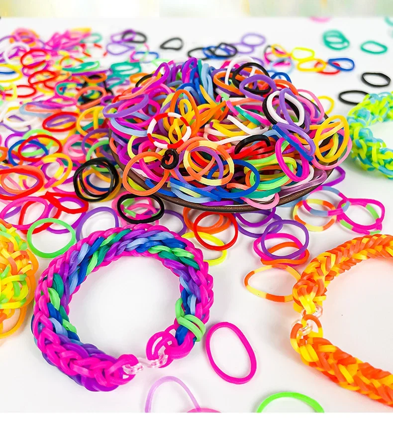 600pcs Loom Rubber Band Bracelet Making Kit with Tools Crochet Hooks for Jewelry Making Kids Bracelet Weaving DIY Crafting Tools - Image 5