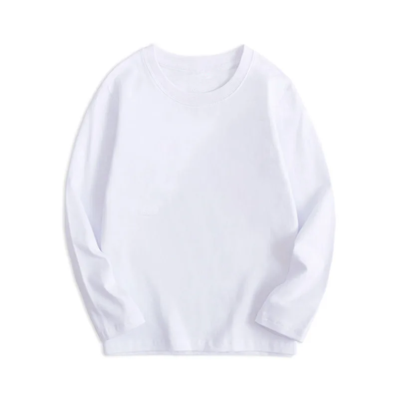 7 Colors Spring Long Sleeve Tees Children's T-shirt Cotton Solid Colour Base Coat Leisure Wear Boys Girls Tops Kids Clothes - Image 3