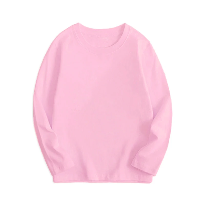 7 Colors Spring Long Sleeve Tees Children's T-shirt Cotton Solid Colour Base Coat Leisure Wear Boys Girls Tops Kids Clothes - Image 2