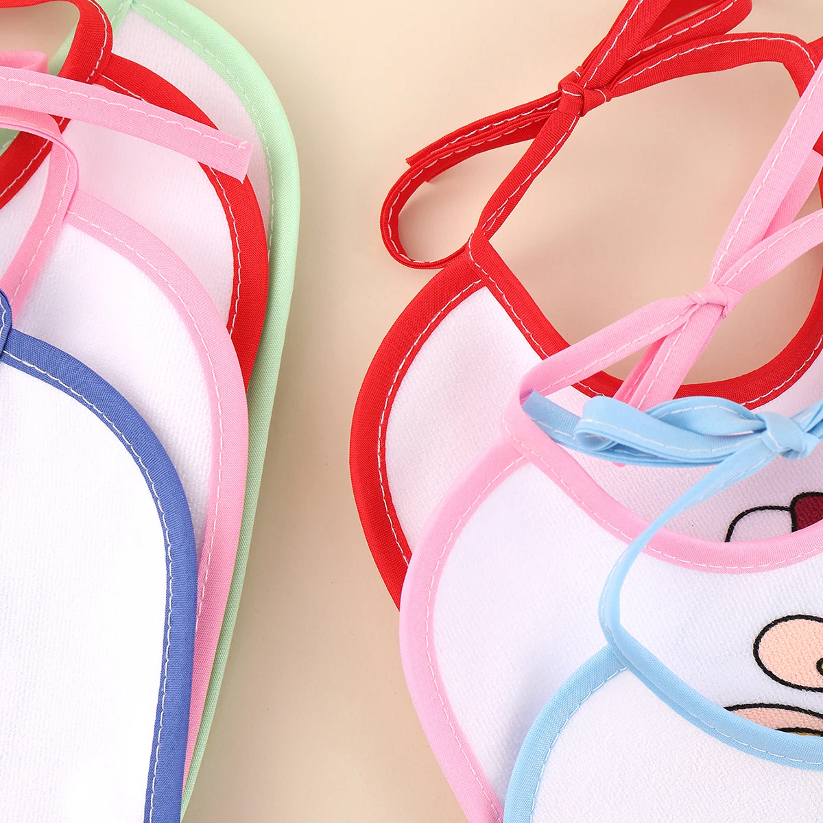 7pcs Weekly Without Repeating Baby Bibs U Shaped Newborn Infants Waterproof Printing Burp Cloths Saliva Towel for Baby - Image 4