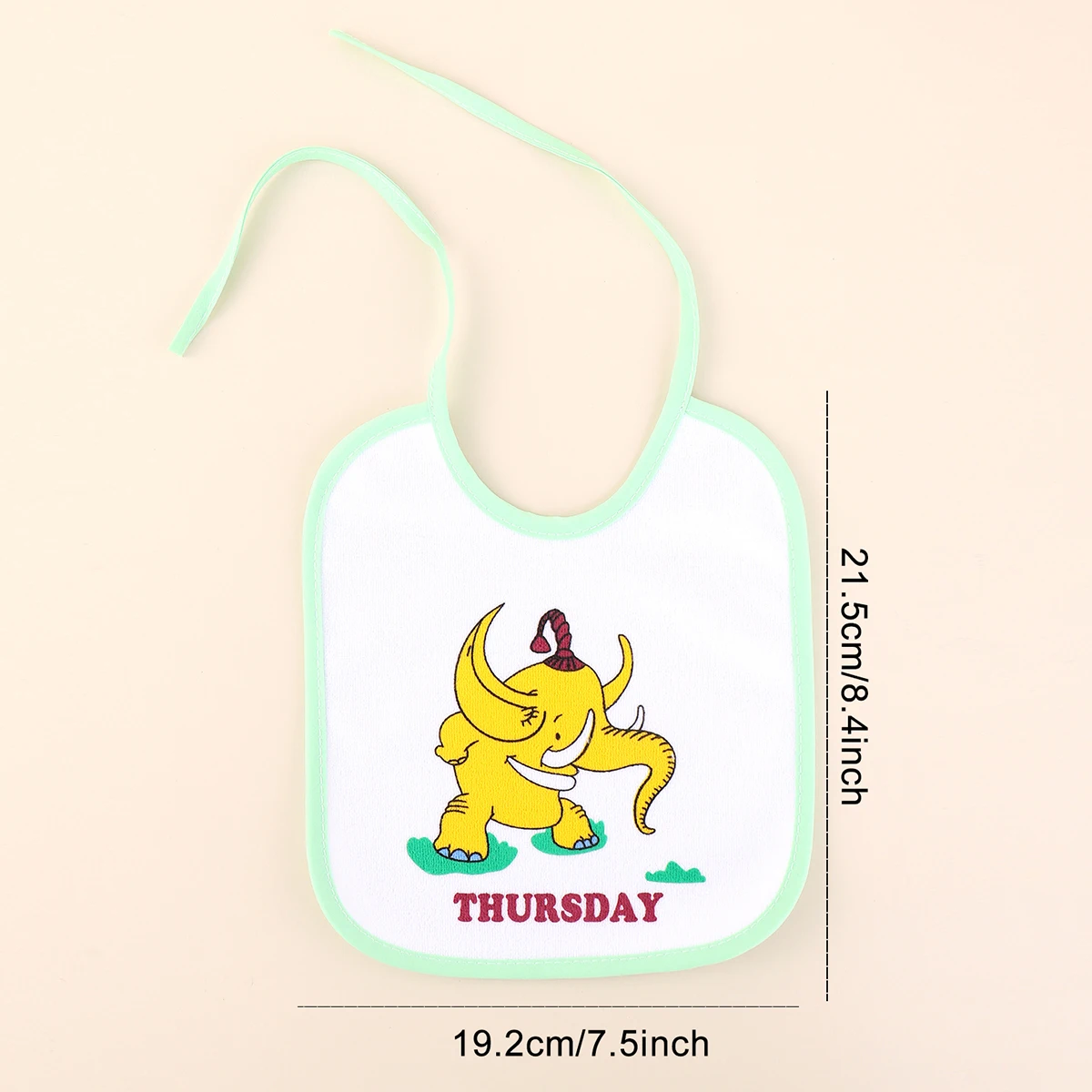 7pcs Weekly Without Repeating Baby Bibs U Shaped Newborn Infants Waterproof Printing Burp Cloths Saliva Towel for Baby - Image 6