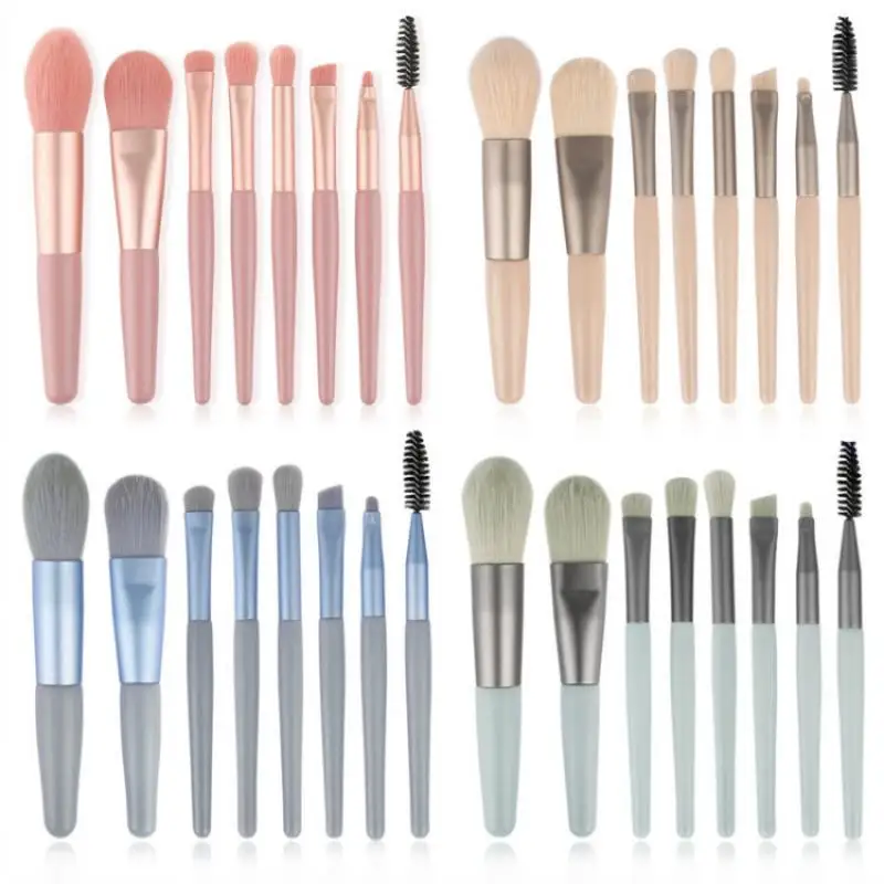 8pcs Travel Makeup Brush Set Private Label Powder Eyeshadow Foundation Blush Blender Cosmetics Makeup Tools Brush Supplies 10set - Image 6