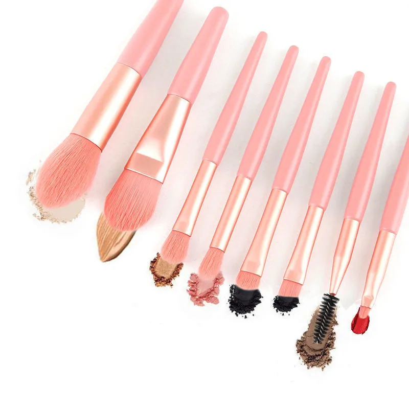 8pcs Travel Makeup Brush Set Private Label Powder Eyeshadow Foundation Blush Blender Cosmetics Makeup Tools Brush Supplies 10set - Image 3