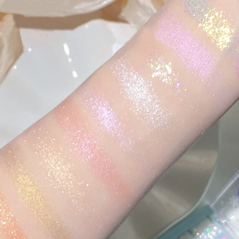9 Colors Glitter Snowflake Eyeshadow Palette Dream Girl Pearly Eye Shadow Matte Matte Highlights Cool Tone Charming Eyes Makeup - Image 2