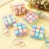 9-Key Tetris Fidget Button Keychain, Stress Relief Toy