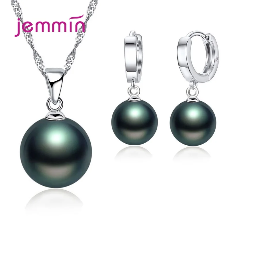 925 Sterling Silver Trendy Crystal Pendant Necklace Earrings Jewelry Set For Women Girls Wedding Engagement Fashion Jewelry - Image 6