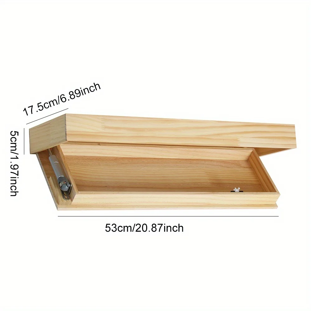 A Modern Minimalist Wall-Mounted Wooden Shelf for Storage And Decoration in The Living Room. - Image 2