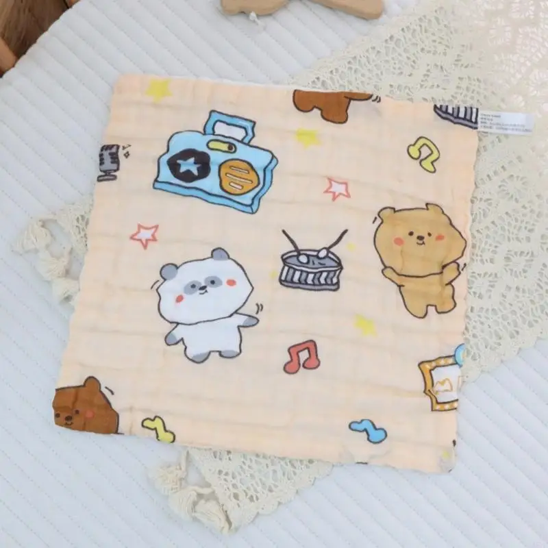 A5YC Multi Purpose Baby Feeding Bib Soft Cotton Burp Cloth Ergonomic Design 30x30cm For Active Toddler - Image 2