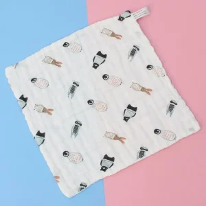 A5YC Multi Purpose Baby Feeding Bib Soft Cotton Burp Cloth Ergonomic Design 30x30cm For Active Toddler