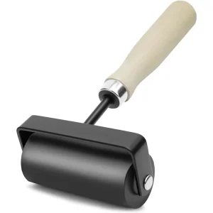 AB66-For Crafting,Brayer Rollers, For Printmaking Brayer Roller Wooden Handle- Durable-Rubber Glue Roller For Ink& Paint Great C