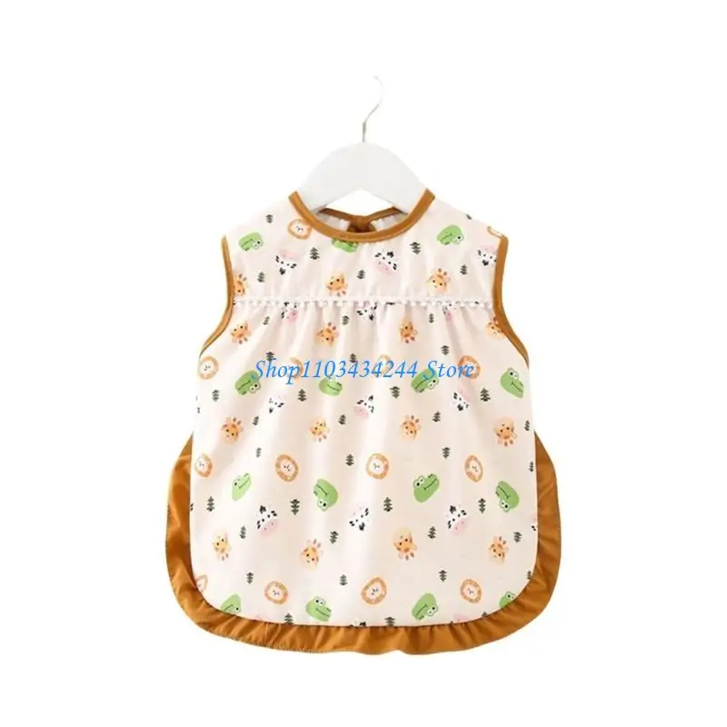 Adjustable Water Proofing Bib for Baby Comfortable Teething Bib Stain Resistant Burp Cloth for Mealtime Ages 0-4T - Image 4