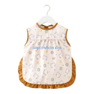 Adjustable Water Proofing Bib for Baby Comfortable Teething Bib Stain Resistant Burp Cloth for Mealtime Ages 0-4T
