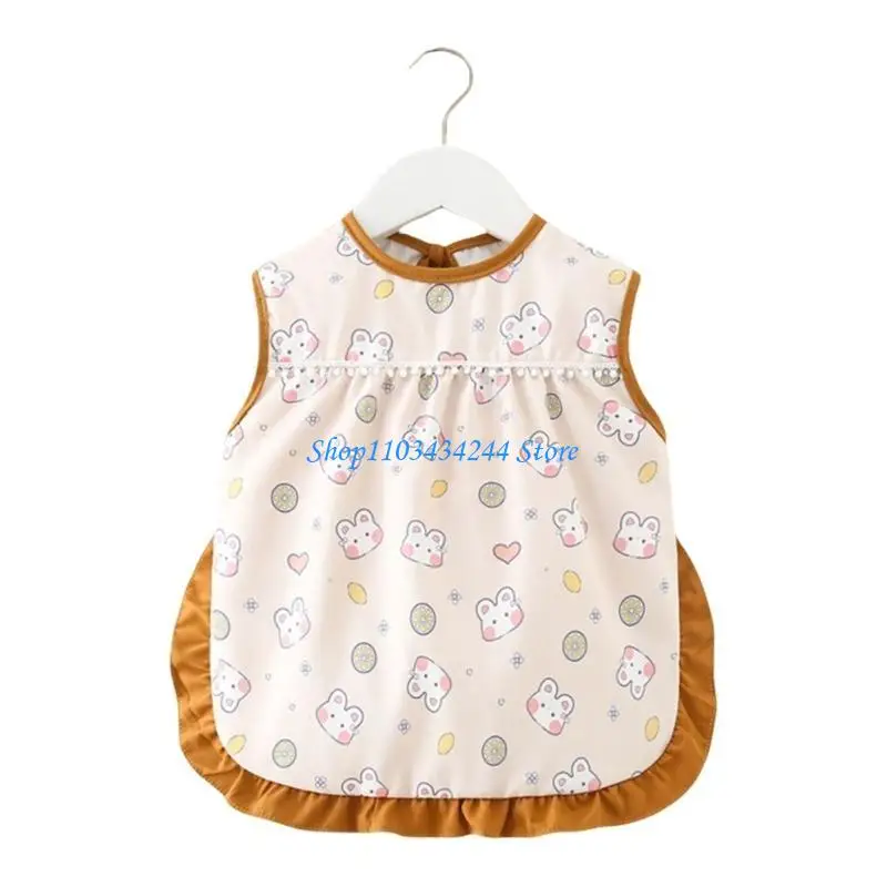 Adjustable Water Proofing Bib for Baby Comfortable Teething Bib Stain Resistant Burp Cloth for Mealtime Ages 0-4T