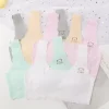 Adolescent Girls' Seamless Underwear Lightweight Breathable Soft and Comfortable Girls' Solid Color Vest Cute Simple Daily Bra