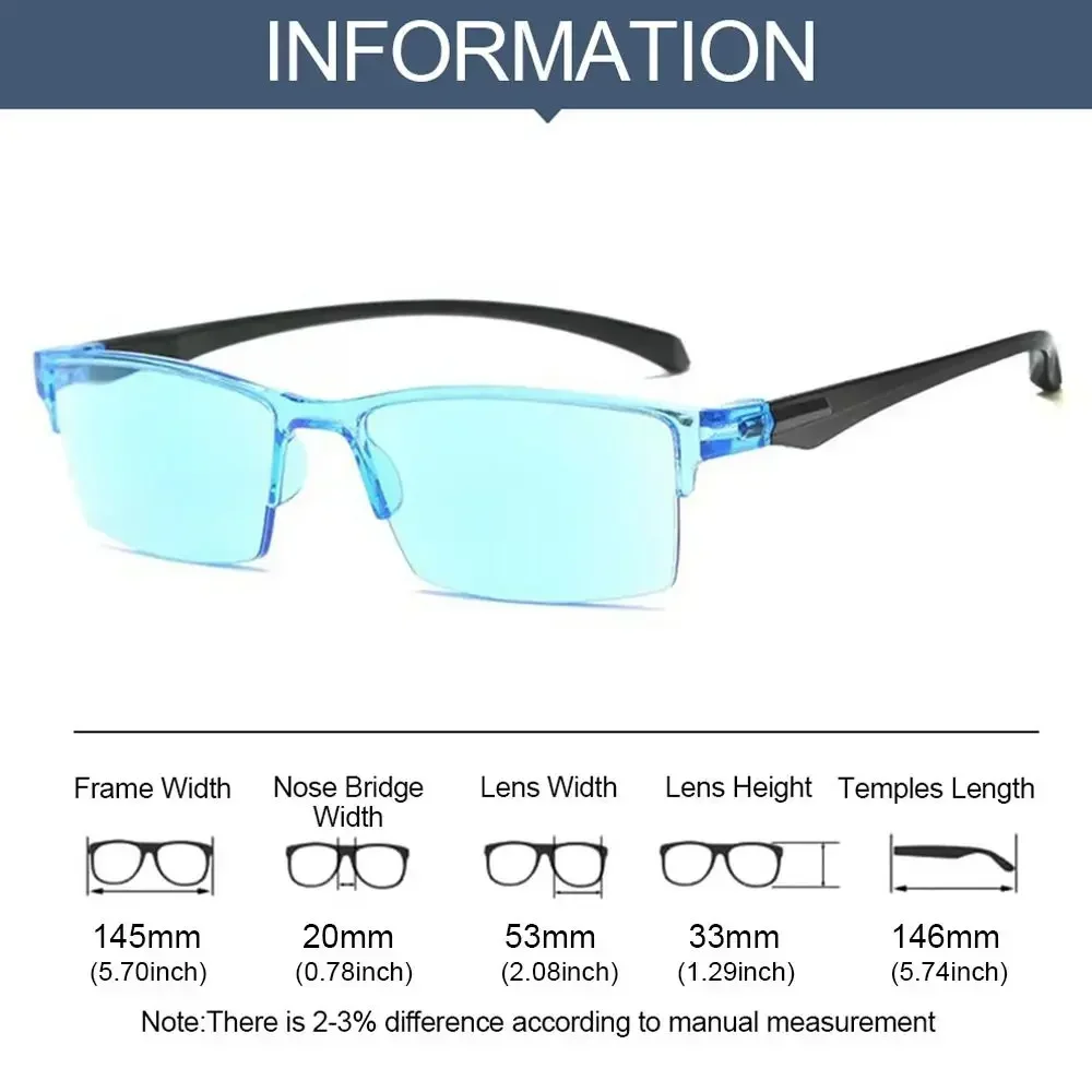 Automatic Adjustment of Degree Rimless Reading Glasses Anti Blue Light Bifocal Far Near Magnification Eyewear Presbyopic Glasses - Image 6
