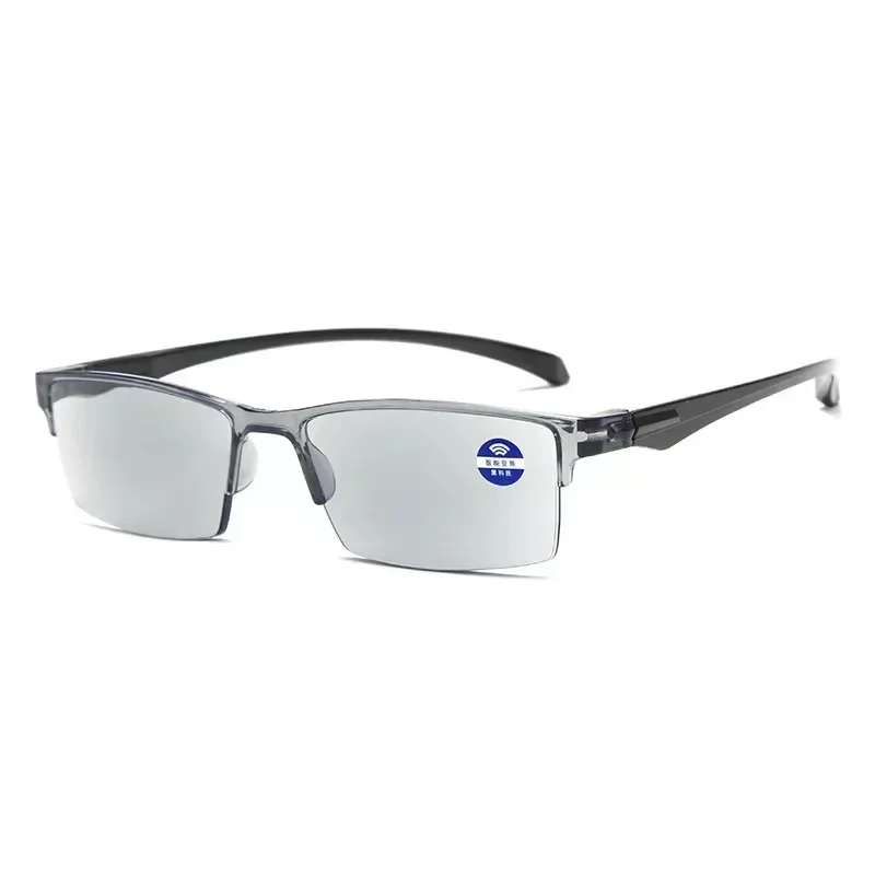Automatic Adjustment of Degree Rimless Reading Glasses Anti Blue Light Bifocal Far Near Magnification Eyewear Presbyopic Glasses - Image 4