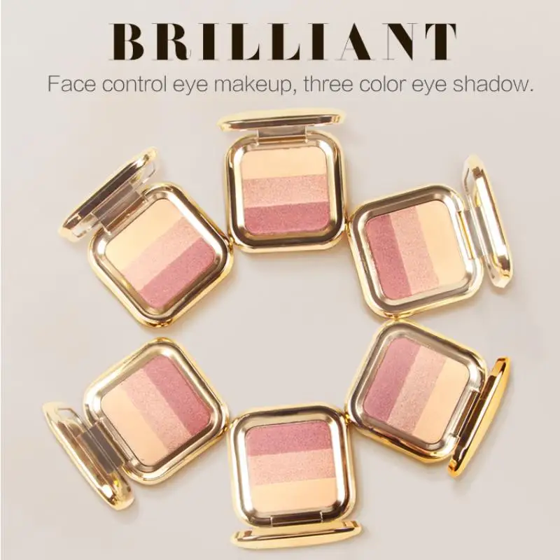 BSIMONE Mini 3-Color Eyeshadow Palette - Long-Lasting, Mirror Effect Component, Nice Touch No-Fly Powders With Matte Super Nice - Image 2