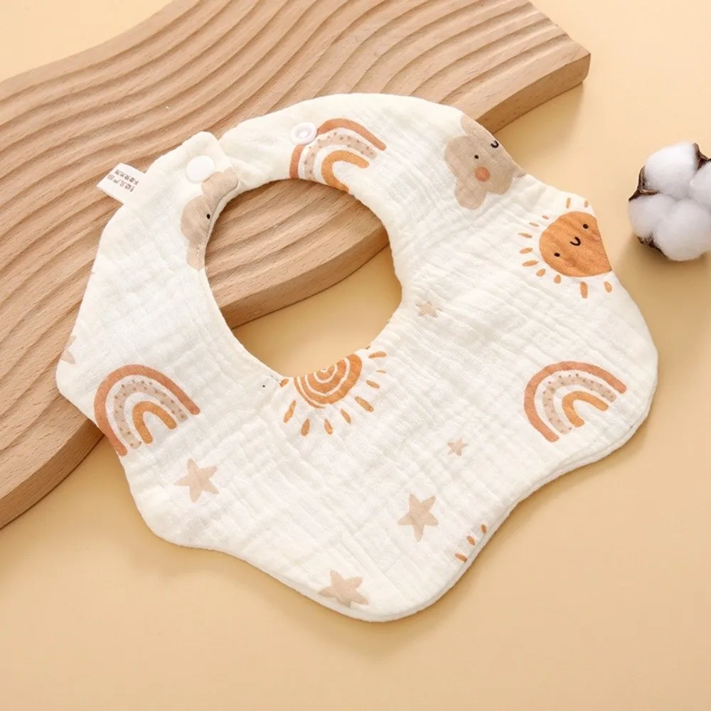 Babies Accessories 6 Layer Cotton Bib Waterproof Cartoon Saliva Towel Soft Feeding Bib Newborn - Image 2