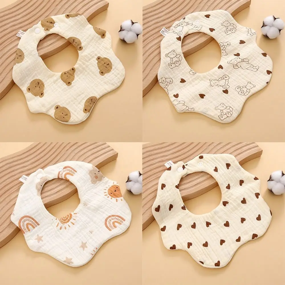 Babies Accessories 6 Layer Cotton Bib Waterproof Cartoon Saliva Towel Soft Feeding Bib Newborn - Image 5