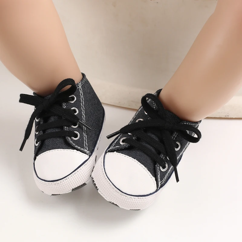 Baby Canvas Classic Sports Shoes Newborn Boys and Girls Printed Star First Walkers Shoes Infant Anti slip Baby Shoes - Image 3