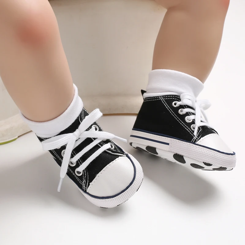 Baby Canvas Classic Sports Shoes Newborn Boys and Girls Printed Star First Walkers Shoes Infant Anti slip Baby Shoes - Image 5