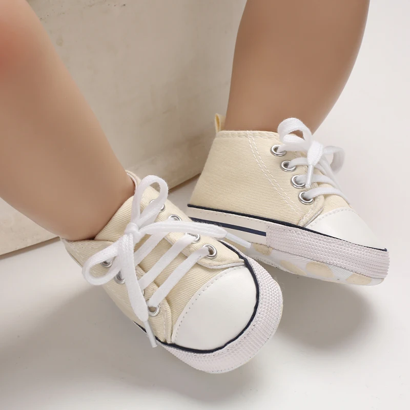 Baby Canvas Classic Sports Shoes Newborn Boys and Girls Printed Star First Walkers Shoes Infant Anti slip Baby Shoes - Image 6