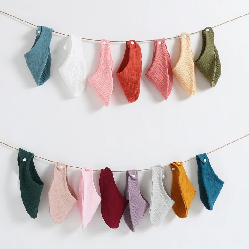 Baby Infant Cotton Bib Solid Color Scarf Feeding Saliva Towel Bandana Burp Cloth Boy Girl Babies Accessories Newborn - Image 4