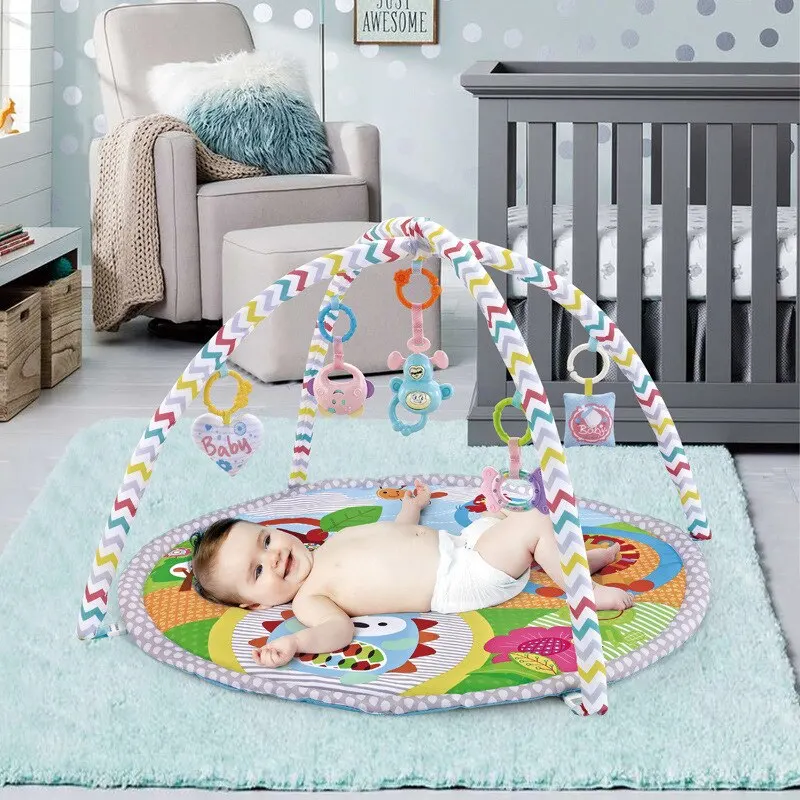 Baby Play Gym Play Mat Tummy Time Fitness Frame Activity Rack with 5 Detachable Toys Newborn Sensory Skill Development Kids Rug - Image 3