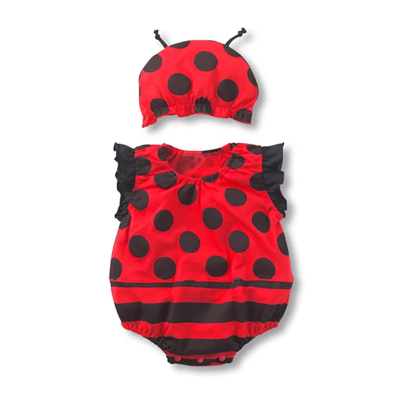 Baby clothes European and American clothing summer sleeveless triangle Romper suit hat baby jumpsuit male and female babies - Image 2