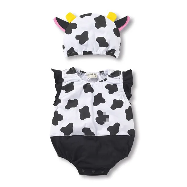 Baby clothes European and American clothing summer sleeveless triangle Romper suit hat baby jumpsuit male and female babies - Image 5