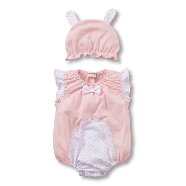 Baby clothes European and American clothing summer sleeveless triangle Romper suit hat baby jumpsuit male and female babies - Image 4