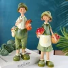 Balcony Decoration Garden Flower Tray Hand Painted Crafts Country Resin Home Decoration Garden Ornaments