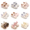 Ballet Princess Baby Shoes 0-18M Infant Pre-Walker Shoes Tulle Bow Decor Soft Sole Footwear