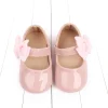 BeQeuewll Baby Girls Cute Moccasinss Sole Bowknot PU Leather Flats Shoes First Walkers Non-Slip Spring Autumn Princess Shoes