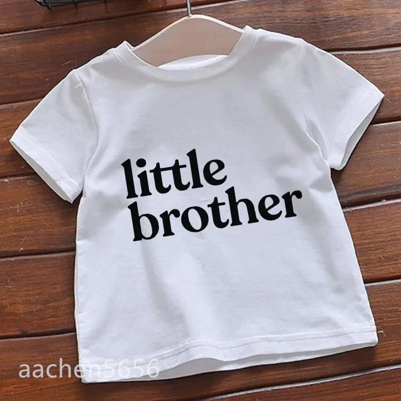 Big Brother Big Sister Kids Summer Girls & Boys Funny Tshirt Children Print T-shirt Fashion Casual Baby White Clothes - Image 4