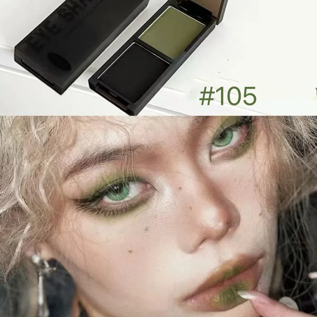 Biya 2 Color Eyeshadow Protable Red Black Plate Matte Eye Shadow Dark Smoky Cosmetics Makeup Party Halloween Diy Makeup - Image 5